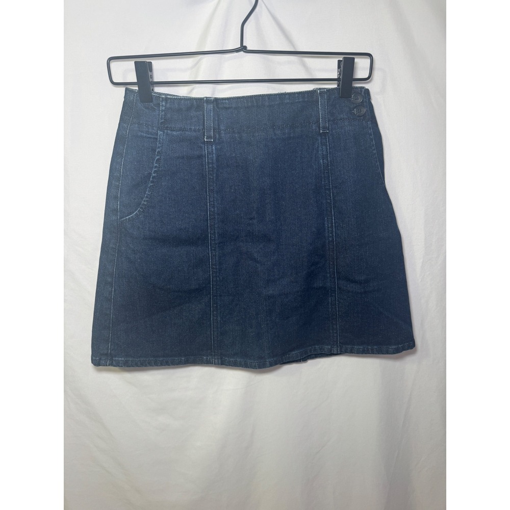 AG Adriano Goldschmied Juliette Denim Mini Skirt 27 Dark Wash Preppy NWOT